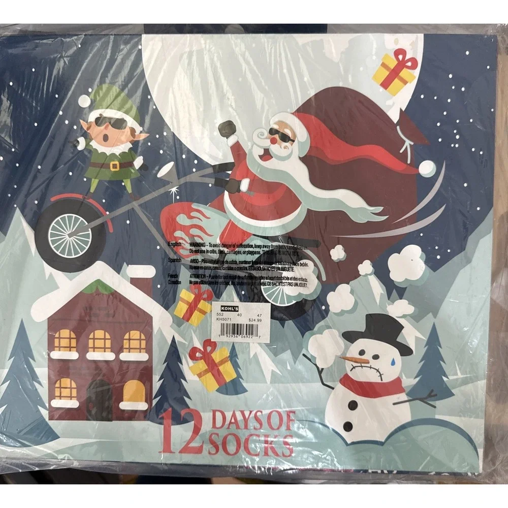 Christmas  12 Days Of Socks- MENS SIZE‎ 6-12